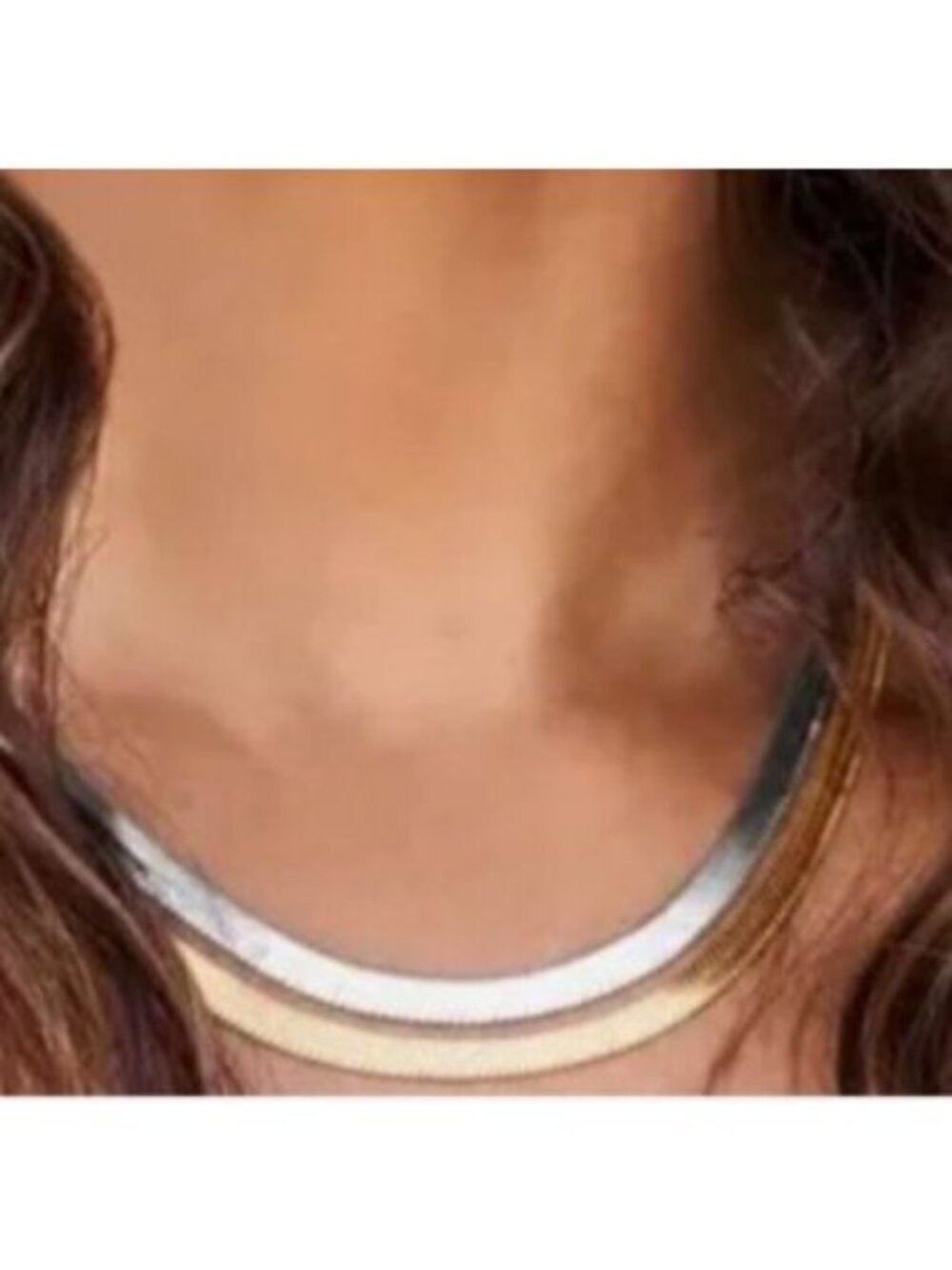 Jennifer Zeuner Hamilton 14K Gold Plated Herringbone Chain Necklace Choker NWT - Picture 7 of 14